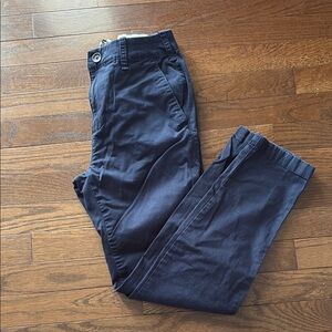 Hollister Navy Blue Chinos Tapered Leg Smooth Finish